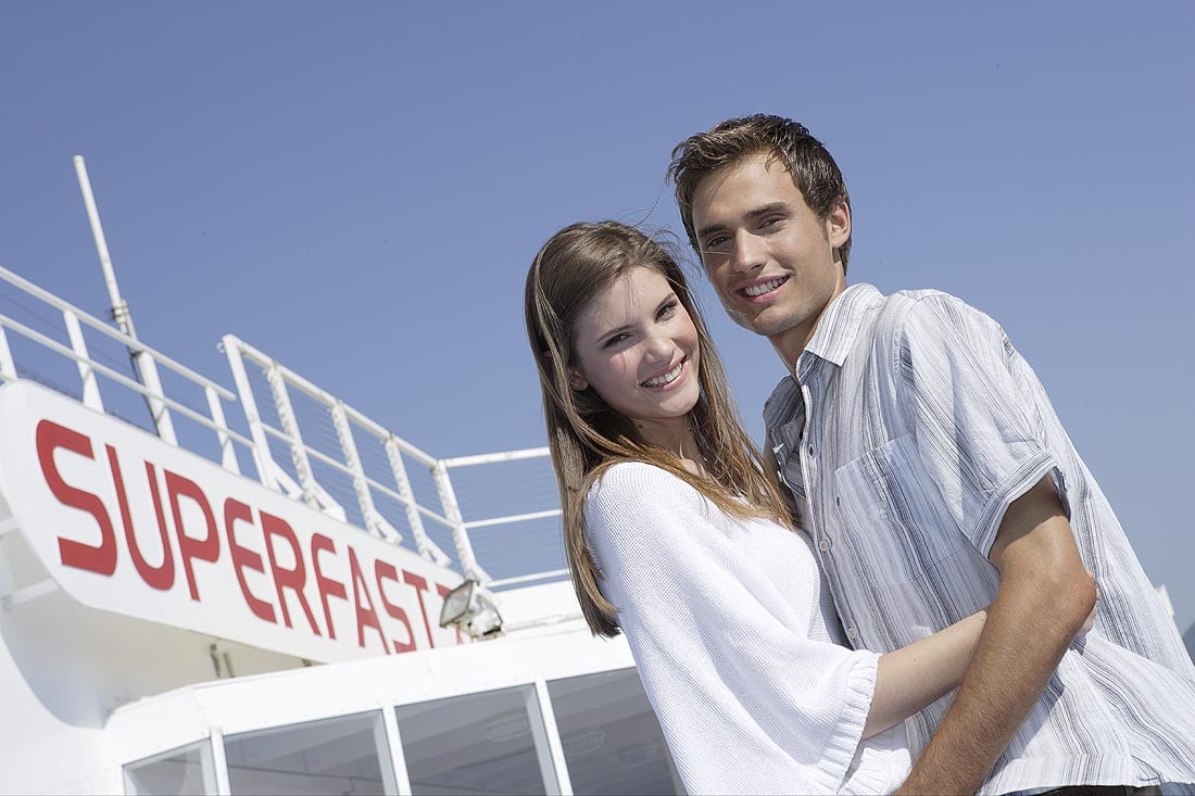 Fähre Superfast Ferries Paar an Bord