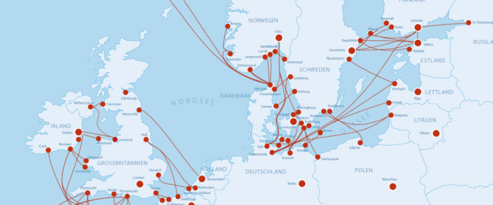 Karte Fähren Nordeuropa | Fährkarte