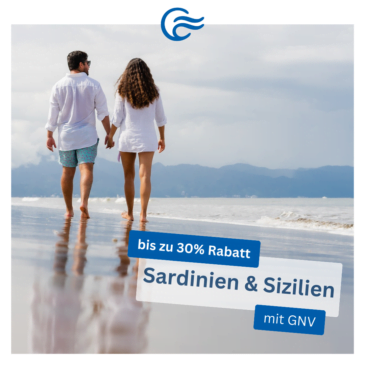 Sardinien und Sizilien erwarten dich: Spare bis zu 30% mit GNV!