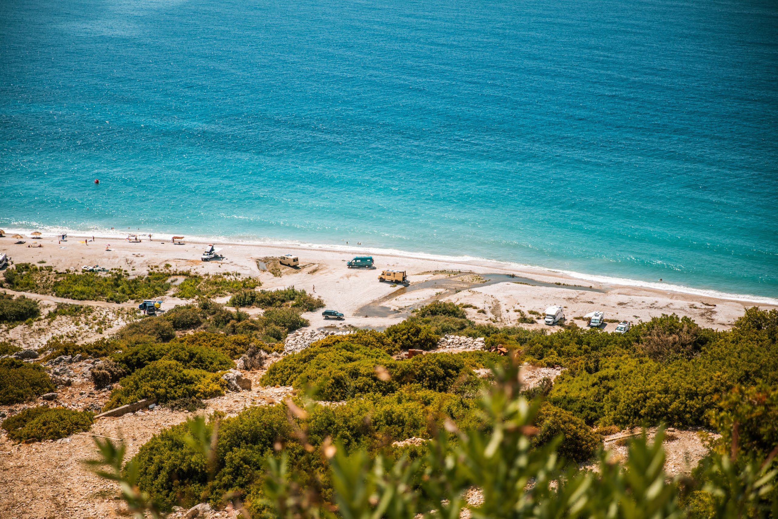 Strand von Borsch Der Strand von Borsch in Albanien ist ein absolutes Highlight