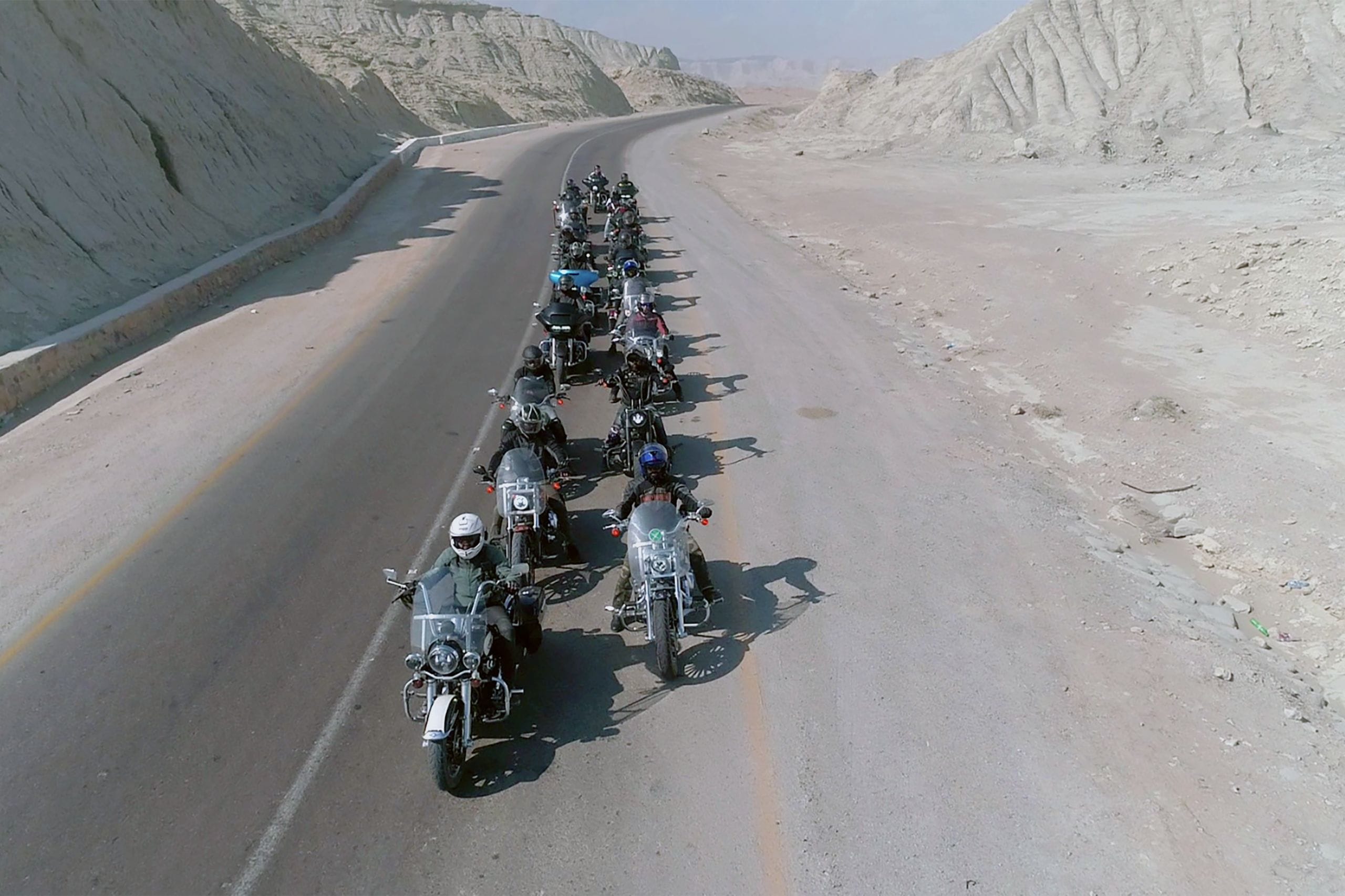 Eine Gruppe an Motorräder