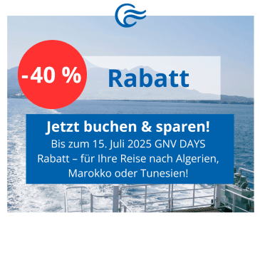 GNV DAYS – Entdecken Sie Nordafrika mit -40 % Rabatt! GNV Days Rabatt (2)